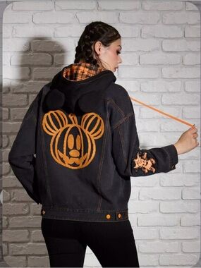 Mickey Mouse & Friends Halloween Hooded Denim Jacket